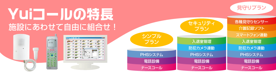第三のナースコール「Yuiコール」の特長