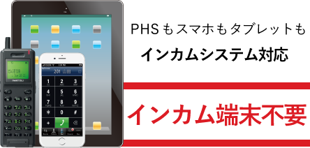 ハンディナースPHSとしても、インカムとしても使える端末。一台二役で活躍。